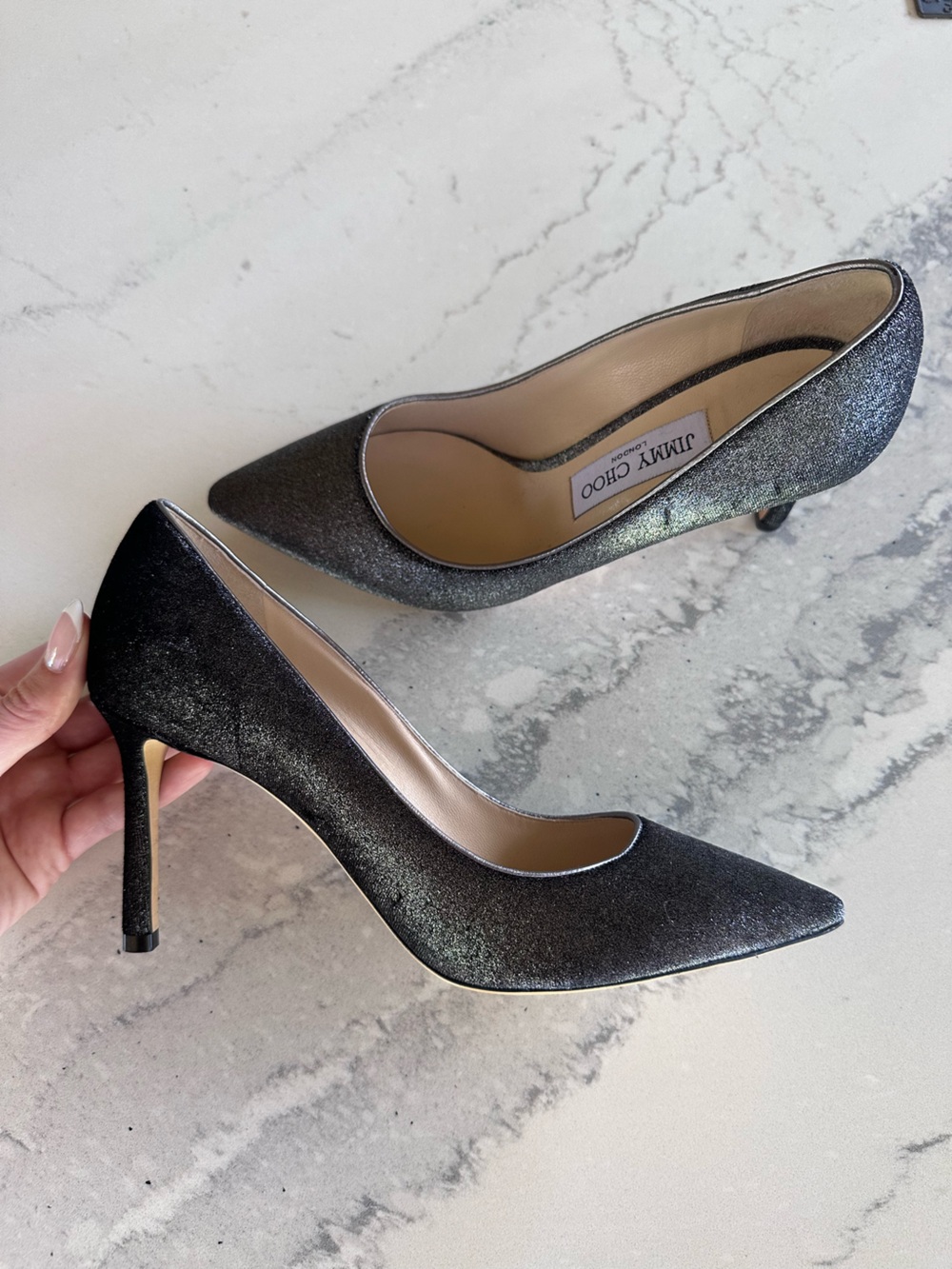 Never worn Jimmy Choo Black Pointed Toe Stiletto Pumps